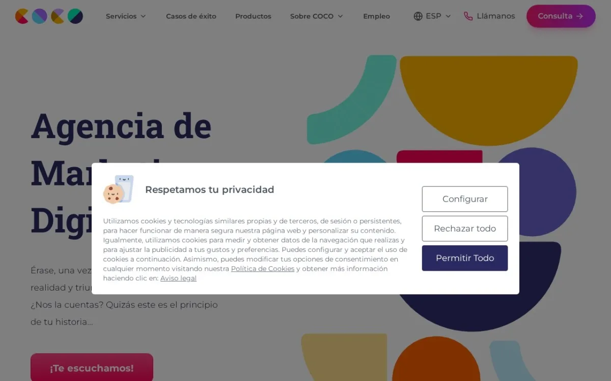 Sitio web de Coco Solution