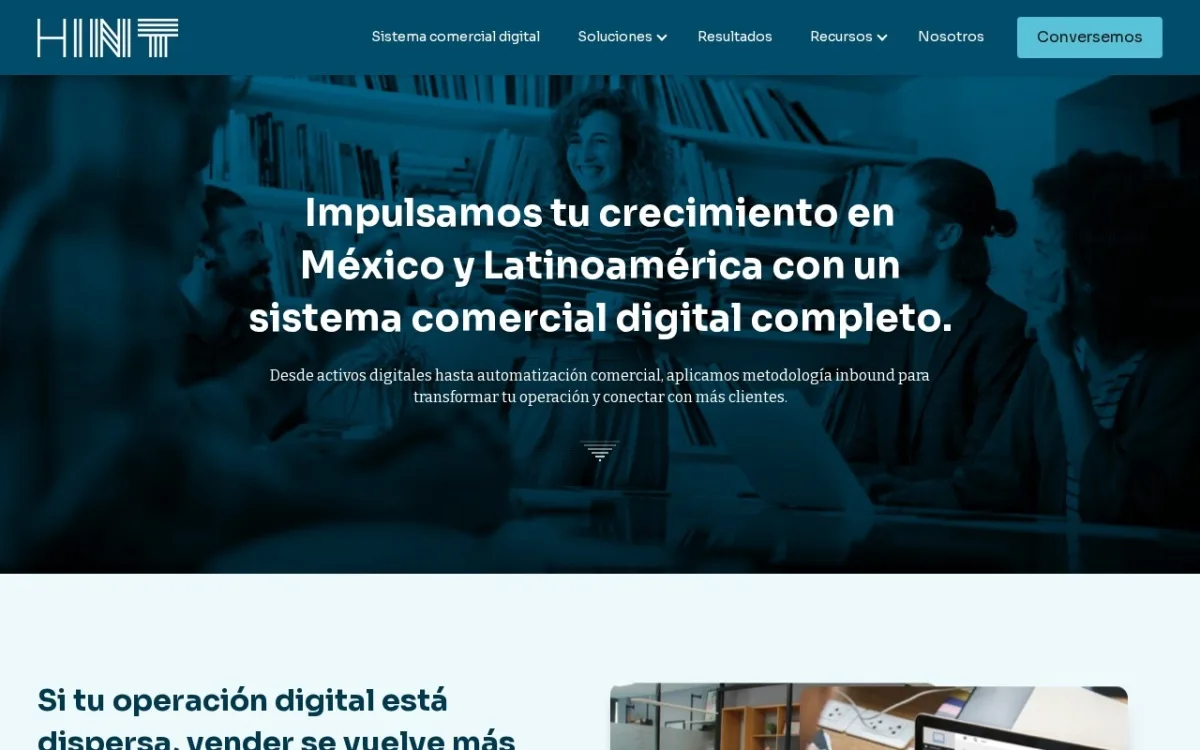 Sitio web de Hint