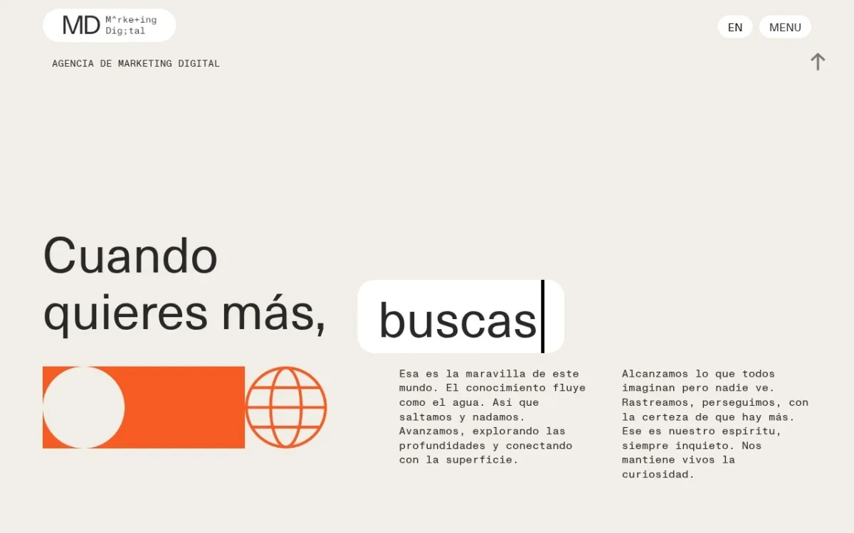 Sitio web de MD Marketing Digital