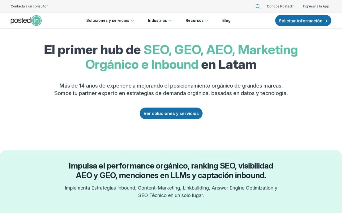 Sitio web de Postedin