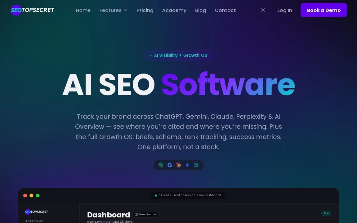 Sitio web de SEO Top Secret