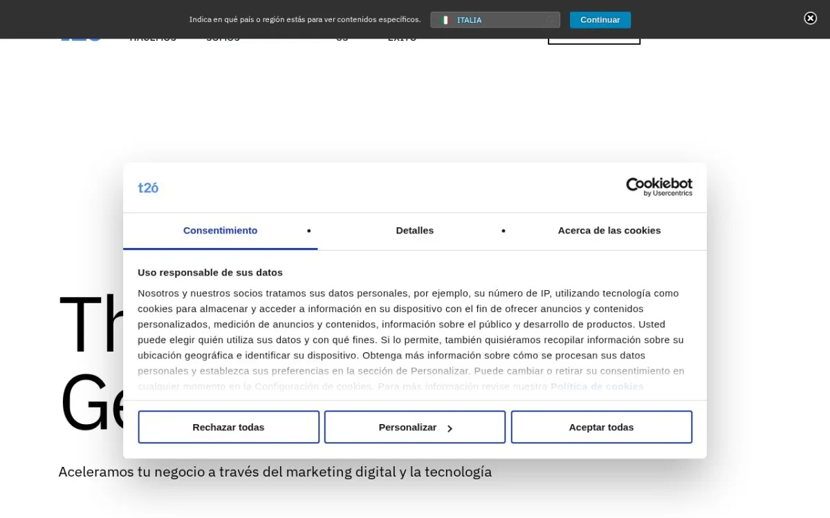 Sitio web de t2ó México